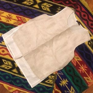 Peserico Tricot linen overlay blouse